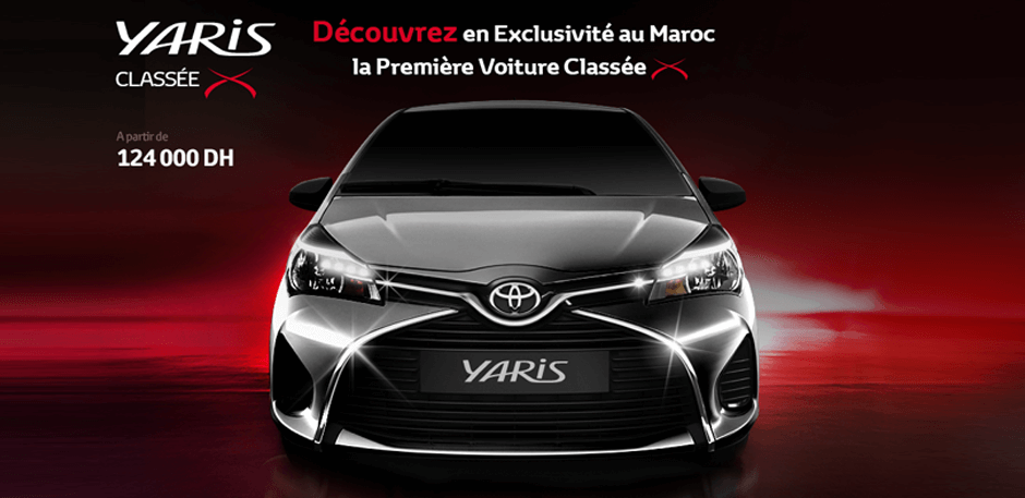 nouvelle toyota yaris : première voiture classée x au maroc | toyota