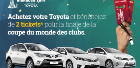 Pour chaque nouvel achat, gagnez 2 tickets pour la finale de la Coupe du Monde des Clubs avec Toyota 